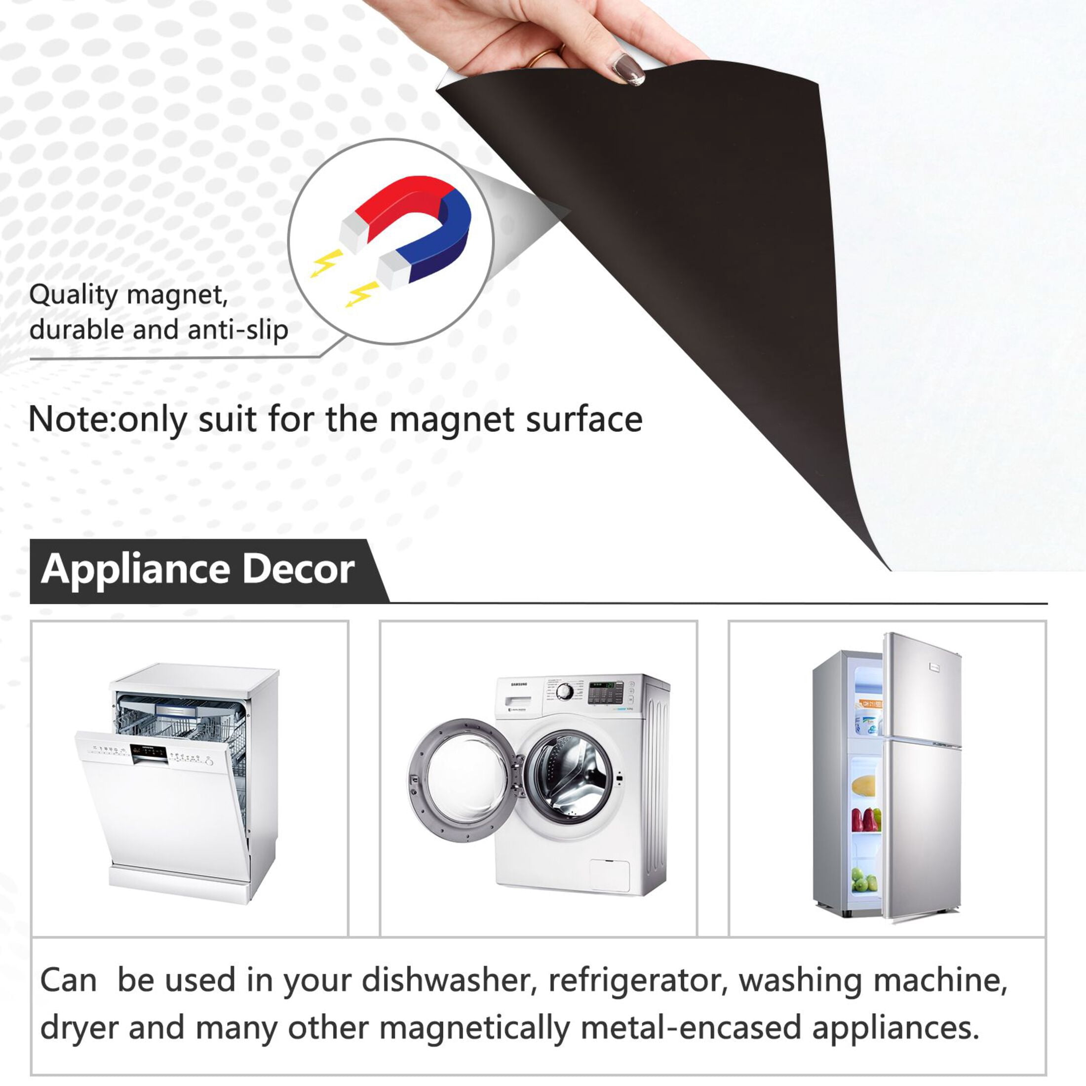 Dishwasher Magnetic Sticker 23x26 Inch Refrigerator Magnetic Sticker Washing Machine Magnetic Sticker Kitchen Panel Magnetic Sticker Home Decor Pretty Blue Cool Cat