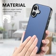 thumbnail image 5 of Allytechgroup Slim PU Leather Case for iPhone 16 Plus, Shockproof Anti-Scratch Magnetic Cover, Wireless Charging Compatible, Lightweight Protective Phone Case for iPhone 16 Plus, Blue, 5 of 8