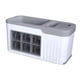 thumbnail image 3 of Portacuchillos, accesorios, organizador de especias para gabinetes, condimentos y productos enlatados. gris blanco 6 rejillas, 3 of 9