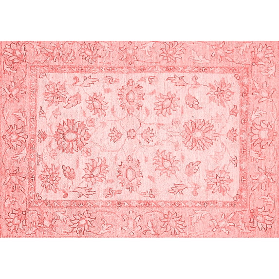 Ahgly Company Indoor Rectangle Oriental Red Traditional Area Rugs, 7' x 9'