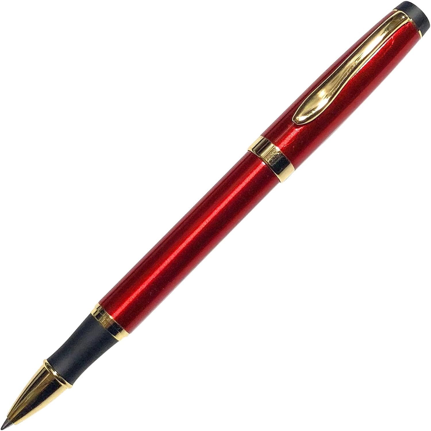 Gripper Rollerball Pen - Red with Anti Slip Grip (Budget Friendly Pen)