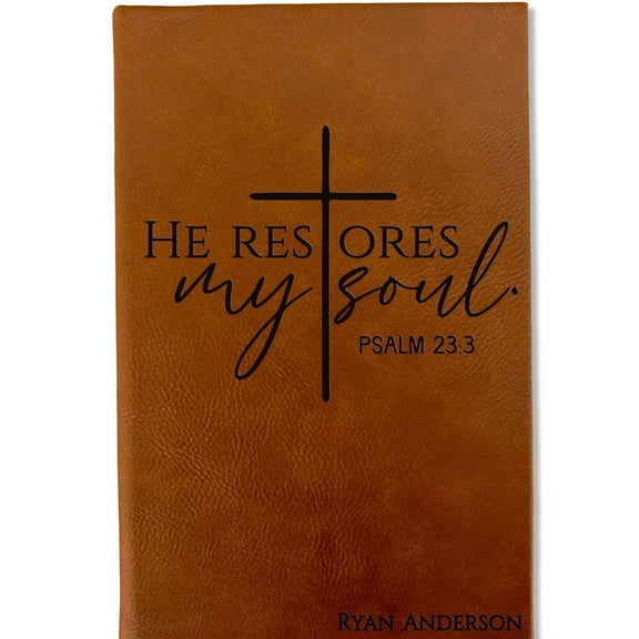 Personalized Christian Prayer Journal for Men & Women, Custom Engraved Name, Daily Devotional, Scripture Writing, Gratitude and Faith Gift