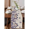 thumbnail image 4 of Ldtrchee Purple Spring Floral Table Runner 72 Inches, Summer Birds Butterfly Farmhouse Bed Runner Dresser Scarves Tabletop for Indoor Outdoor Parties/Ceremony/Banquet, 13" x 72", 4 of 8