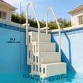 thumbnail image 3 of Outsunny Swimming Pool Ladder Adjustable 4-Step, Cream White, 3 of 10