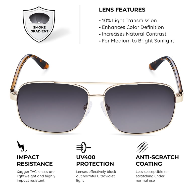 Classic Square Aviator Sunglasses, Gradient Lens UV400 Protection Lightweight Amazon.com: Dollger Square Aviator Sunglasses for Men and  main image 2