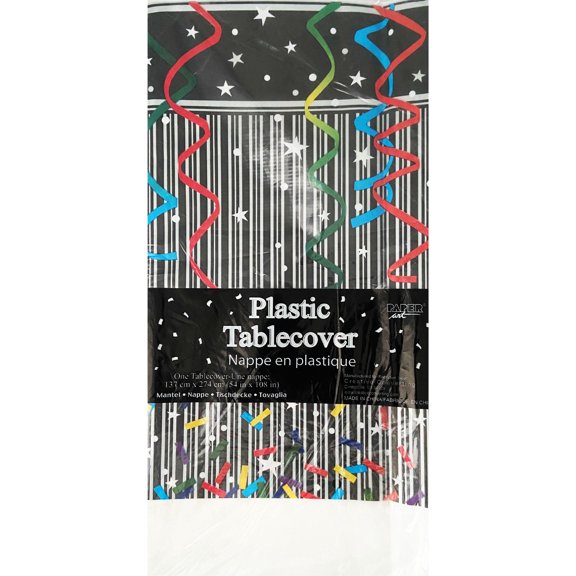 New Year Sparkle Plastic Tablecover (1ct)
