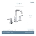 thumbnail image 6 of Moen Tv6142 Gibson 1.2 GPM Widespread Bathroom Faucet - Chrome, 6 of 7