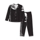 thumbnail image 1 of Balery Gothic Skull Drape Conjunto de Pijama con Estampado para Mujer, Conjunto de Dos Piezas con Manga Larga, Ropa de Dormir Suave con Bolsillos, Pijamas Cómodos-Small, 1 of 7