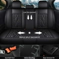 thumbnail image 2 of LAONNVIR Seat Covers for Cars Fit for Kia Sportage 2009-2025:5 Seats Full Set Waterproof Leather Automotive Seat Protectors Black,Full Set(5 Seat), 2 of 8