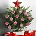 thumbnail image 5 of 12 Pcs Valentine's Day Heart Ornaments Heart Shaped Hanging Ornaments Christmas Tree Heart Baubles Plastic Heart Decoration for Xmas Mother’s Day Wedding Home Party Tree Centerpiece Decor Rose Gold, 5 of 9