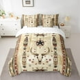 thumbnail image 2 of Feelyou Tribal Sheep Skull Twin Bedding Sets 7-Piece for Men, Hippie Texas Stars Bedding Comforter Set, Rustic Farmhouse Cabin Reversible Sheet Sets, Breathable Home Decor, 2 of 7