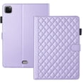 thumbnail image 1 of For iPad Air 13 inch (2025 M3/2024 M2) Case, Rhombus Pattern Multiple Viewing Angles Stand Slim Folio Cover (Purple), 1 of 7