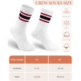 thumbnail image 3 of CoCoMangos Striped Crew Socks for Women, Cotton Retro Novelty Tube Socks Athletic Casual Fun Sock 4 Pairs, Size 5-10, 3 of 6