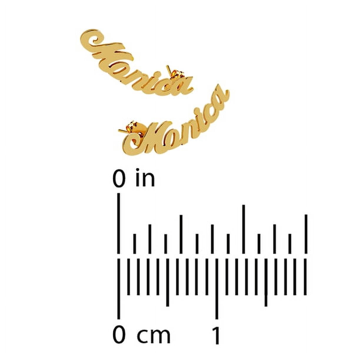Personalized Script Curved Name Earrings