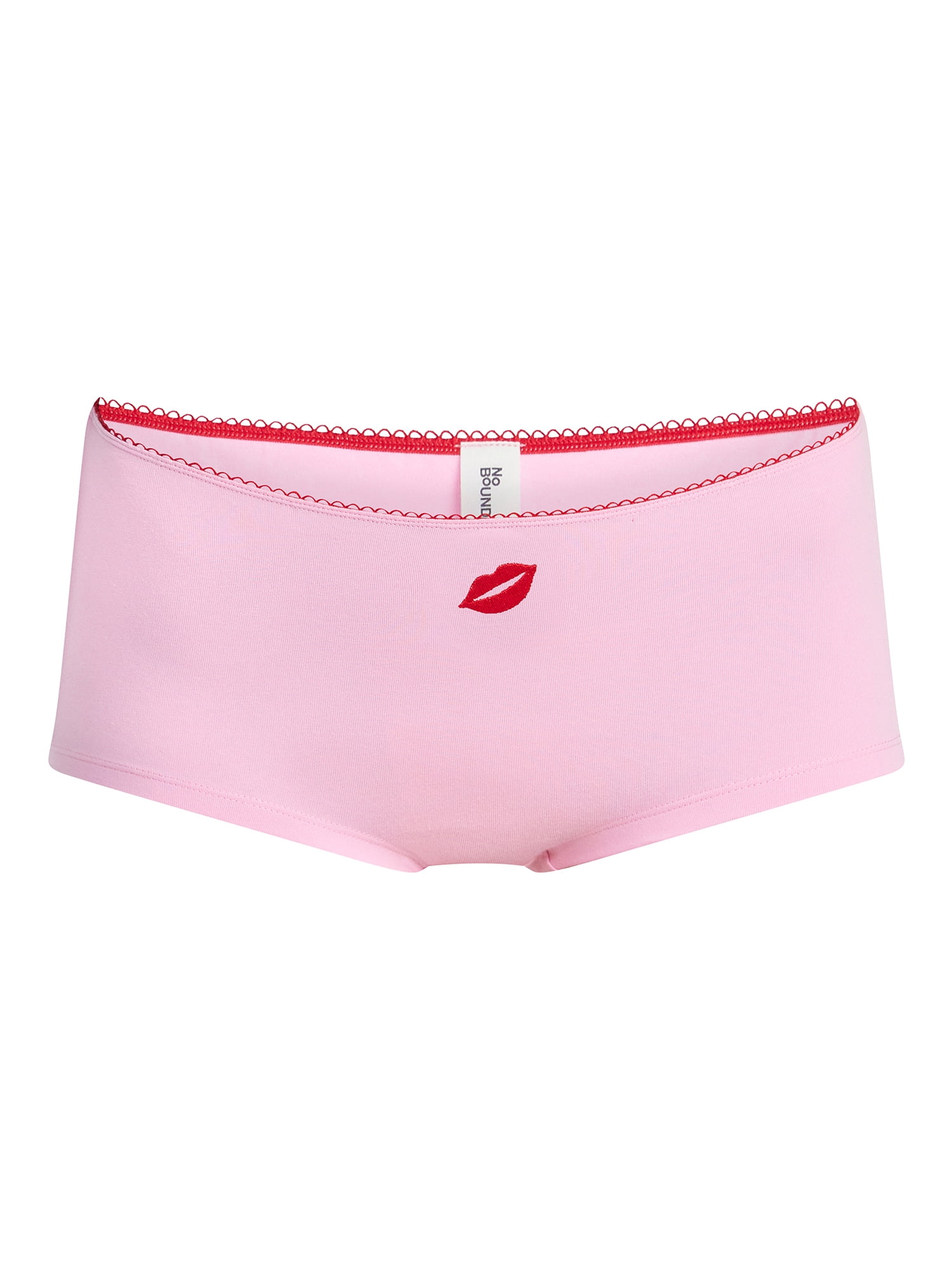 No Boundaries Cotton and Pointelle Boyshort Panties, 3-Pack, Women's XS-XXXL