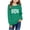 Green, variant on Girls St. Patrick's Day Casual Sweatshirt Long Sleeve Shirts Cute Clover Shamrock Pullover Tops