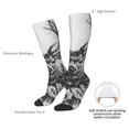 thumbnail image 5 of Bingfone Compression Socks for Women and Men Long Socks for Running Athletic Cycling Nurse-Monochrome Deer Floral, 5 of 8