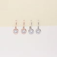 thumbnail image 5 of BERRICLE Sterling Silver Solitaire 1.2 Carat Bezel Set Round Cut Cubic Zirconia CZ Fashion Leverback Dangle Drop Earrings for Women, Rose Gold Flashed, 5 of 6
