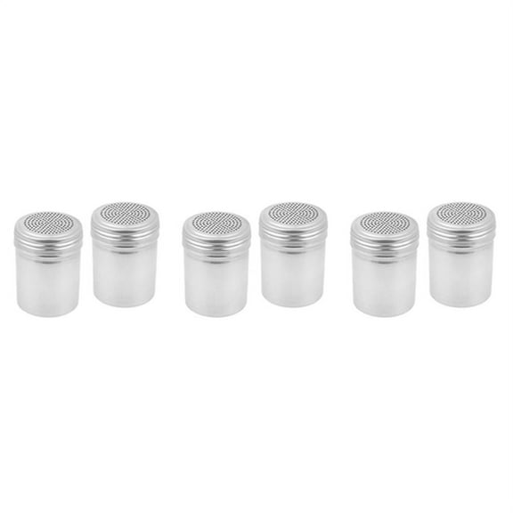 ( 6) Dredge Shakers 10 Oz, Stainless Steel Spice Shakers Baking/Cooking