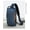 Blue with gold, variant on Travel Sling Bag Waterproof Crossbody Bag with Combination Lock Anti-Theft PU Leather Chest Bag with USB Charging Hole Shoulder Backpack Motorcycle Bags