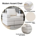 thumbnail image 2 of Single sofa chair that converts to a single sofa bed for living room, guest room, playroom, white, 2 of 11