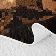 thumbnail image 5 of Erosebridal Pixel Grass Block Bed Spread Queen for Boys, Brown Green Game Queen Coverlet Set, 3-Piece, 5 of 7
