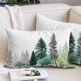 thumbnail image 2 of Green Pine Tree Throw Pillow Cover 20 x 36 Inch Decorative Pillow Cover Farmhouse Nature Forest Landscape Lumbar Pillowcase Seasonal Rectangle Cushion Case for Couch Sofa Bed Living Room, 2 of 9
