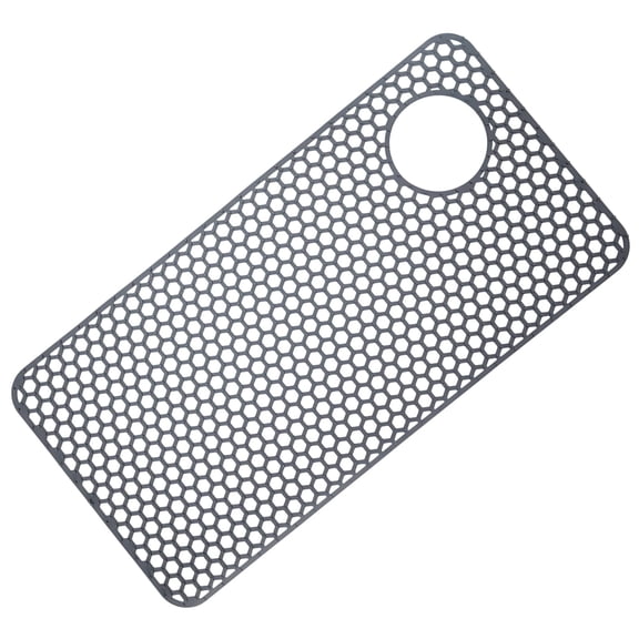 Silicone Sink Protector, with Top Right Drain Hole, Kitchen Sink Mat, Large Dish Drying Mat, Non-Slip, Heat Resistant, Gray