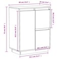thumbnail image 4 of vidaXL Buffet Blanc 60x34x75 cm Pin Massif, 4 of 5