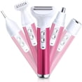 thumbnail image 1 of HLONK ZOUYUE Rasoirs Électriques pour Femmes Humide & Sec Sans Fil Rechargeable IPX5 Tondeuse Bikini Imperméable pour Poils Pubiens 5 en 1 Rasoir Portable pour Jambes Aisselles Sourcils Visage Nez, 1 of 6