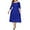 Blue, variant on Women's Elegant Floral Lace Plus Size Midi Dress with Scoop Neck for Cocktail Party Guest Wedding Formal Occasions