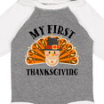 thumbnail image 4 of Inktastic My First Thanksgiving Cute Turkey Pilgrim Hat Boys or Girls Long Sleeve Baby Bodysuit, 4 of 5
