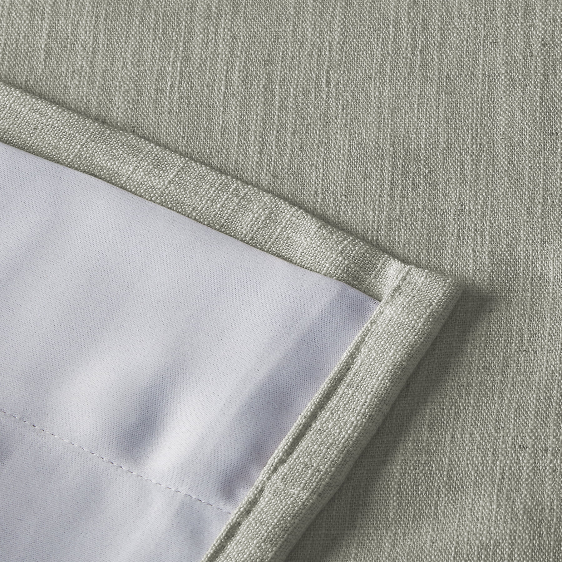 TWOPAGES Faux Linen Drape 72 W X 108 L Inch Pinch Pleated Hanging Style Blackout Privacy Protection Drape for Kitchen, 1 Panel, Grey