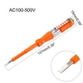 thumbnail image 2 of Destornillador de prueba de voltaje AC100-500V con tubo de neón ranurado, Naranja 5pcs, 2 of 4