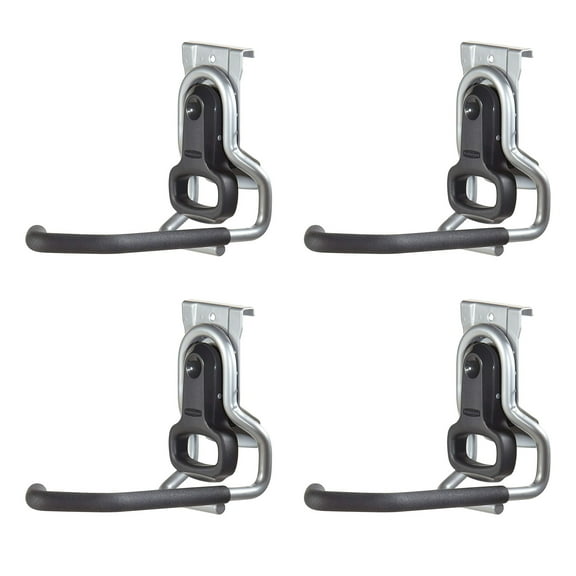 Rubbermaid FastTrack Garage Storage Vertical Wall Hook Bike Rack (4 Pack)