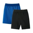 thumbnail image 4 of LittleSpring Black Shorts 5T Boys Clothes 2 Pack Cotton Shorts Little Boy Athletic Shorts Royal Blue Active Shorts, 4 of 7