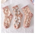thumbnail image 2 of Holzlrgus 6-Pack Cute Girly Stylish Floral Cottoncore Ankle Socks for Women, 2 of 3