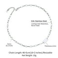 thumbnail image 2 of Clearance Choker Necklaces for Women Her Bar Stainless Steel Link Chain Choker for Birthday Christmas Jewelry Gift, 2 of 6