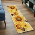 thumbnail image 3 of Sunflower 2'x6' Runner Rugs for Hallway Kitchen Bedside Non Slip Washable, Yellow Floral Elegant Pastoral Flowers Rustic Entryway Rug Runners with Rubber Backing, Long Carpet Runner for Laundry Room, 3 of 8
