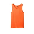 thumbnail image 5 of District Young Men's Sleeveless The Concert Cotton Tank Neon Orange Small, 5 of 6