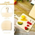 thumbnail image 3 of Raindrops 5Pcs Wood Cutting Board with Handle Unfinished Wood Crafts Craft Wood Board Food Serving Board, 3 of 8