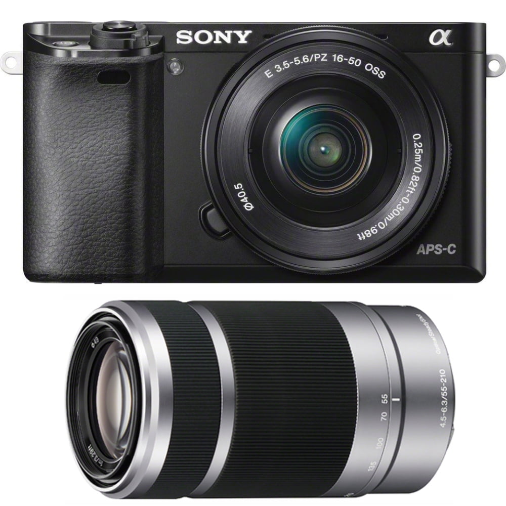 Sony Alpha a6000 Camera with 55-210mm and 16-50mm Power Zoom Lenses ...