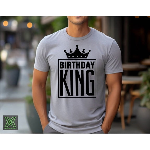 Birthday King T-Shirt, Crown Shirt Men,Birthday Him,Cool Birthday Gifts for Guys,Birthday Party,Husband Birthday Tee All Size S-5Xl