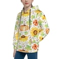 thumbnail image 2 of Salouo Autumn Theme Pattern Hoodie Sweatshirt for Youth, Fall Pullover Hoodie Sweatshirt Long-Sleeve Pullover Hooded Sweatshirt-Small, 2 of 6