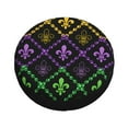 thumbnail image 2 of Kdxio Spare Tire Cover for RV Trailer, Waterproof Wheel Cover,Camper Spare Tire Cover Fit for Rv SUV Truck Travel Trailer 15 inch-Mardi Gra Geometric, 2 of 8