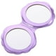 thumbnail image 3 of EeaseMX Espejo plegable de doble cara con forma de concha, de piel sintética, portátil, holográfico, para niñas y mujeres (morado), 3 of 7
