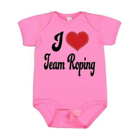 

Inktastic I Love Team Roping Gift Baby Boy or Baby Girl Bodysuit