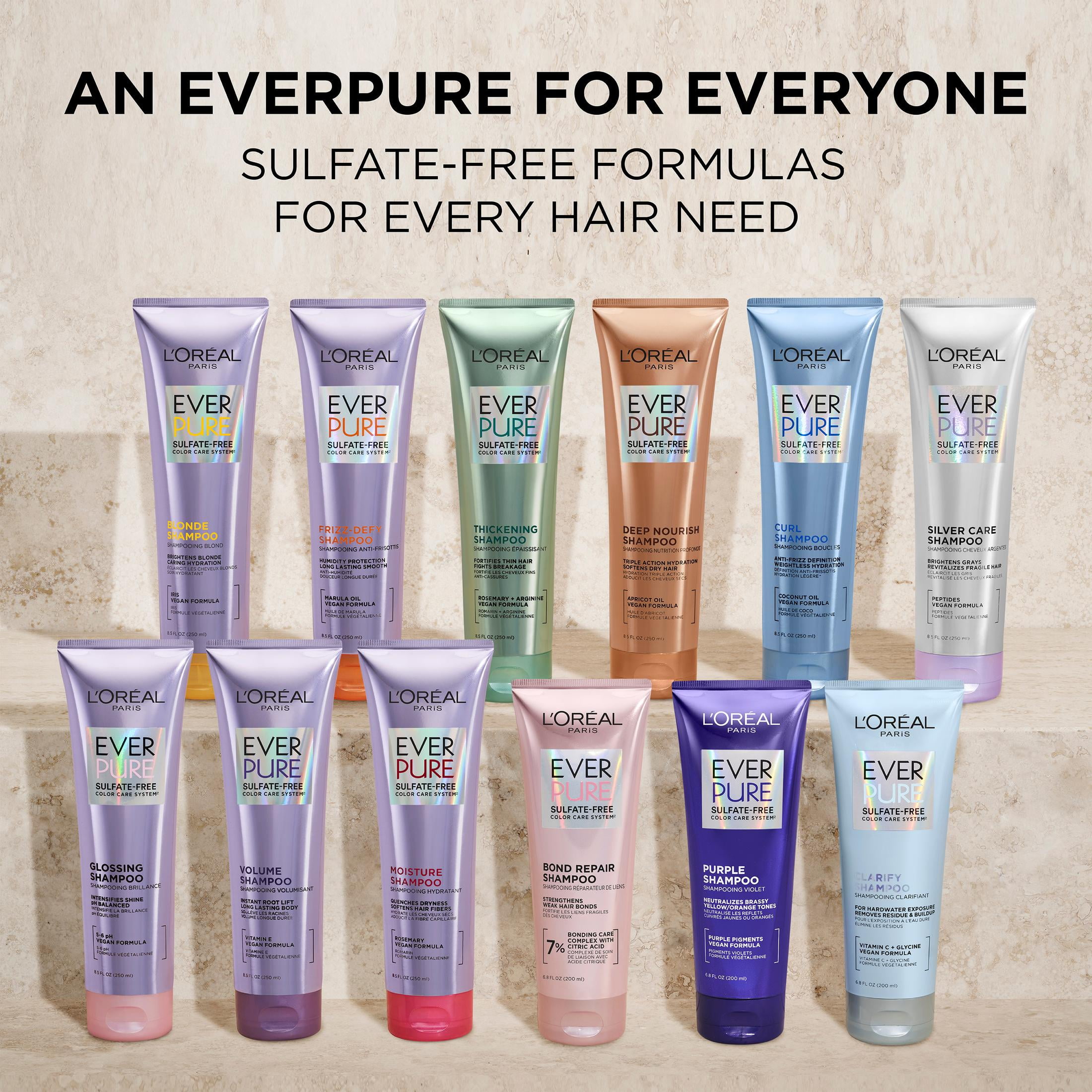 L'Oreal Paris EverPure Deep Nourish Shampoo for Dry Hair, Sulfate Free, 8.5 fl oz