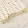 A Z Bubble Letter Necklace Gold Balloon Initial Necklaces Rhinestone