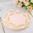 thumbnail image 5 of BalsaCircle 10 Blush 8" Plastic Disposable Salad Plates Gold Trim Wedding Party, 5 of 8